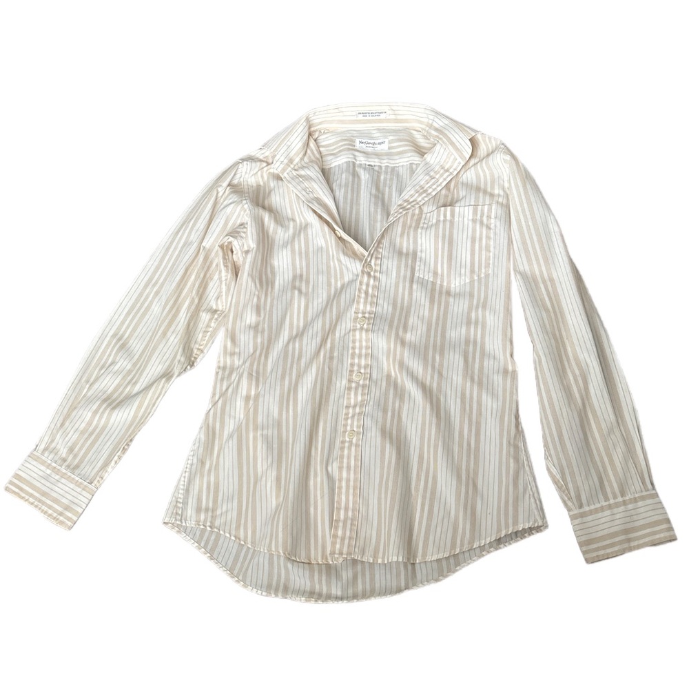 YSL | Vintage Striped Button-Up Shirt